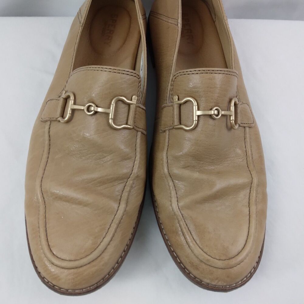 Sperry Seaport Buckle Tan Loafers Casual Career Classic Women’s Size 11 - Picture 6 of 13